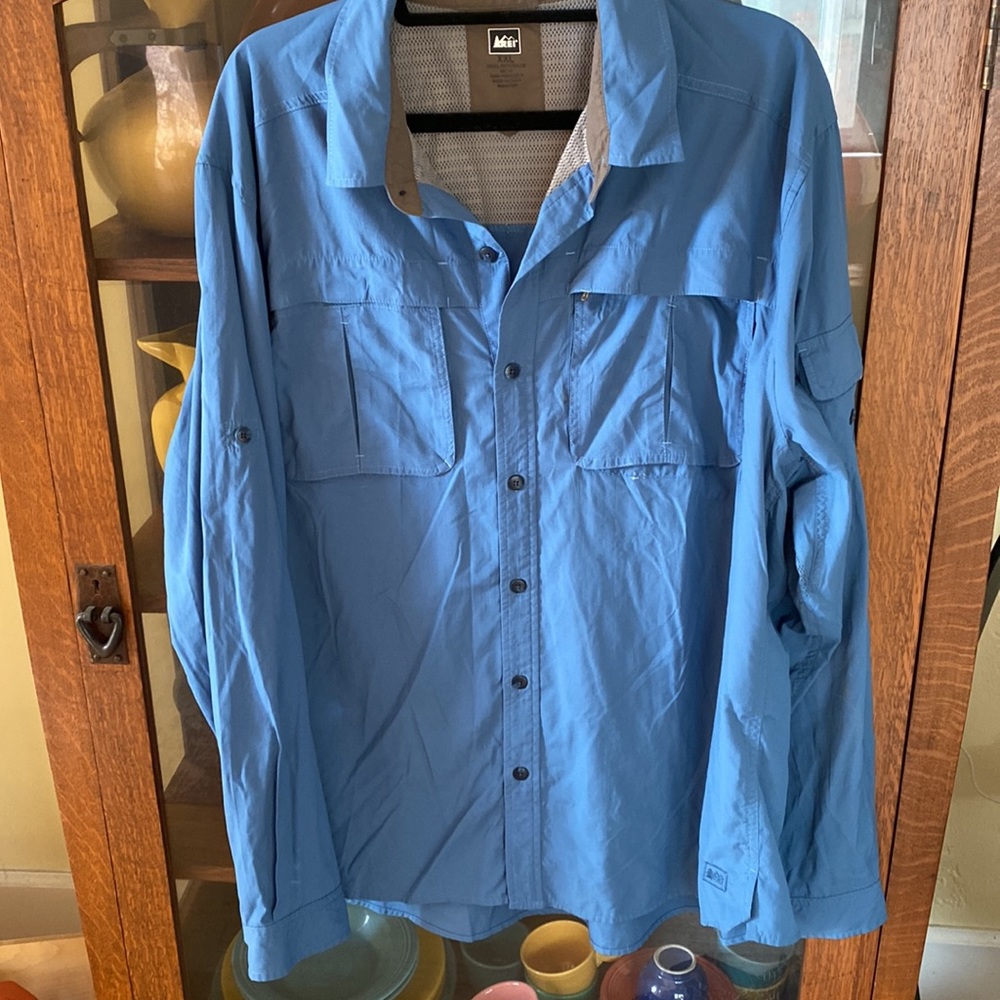 REI men’s long sleeve XXL blue shirt - Picture 5 of 7